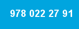 978 022 27 91 978 022 27 91